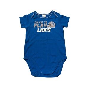 NWOT NFL Detroit Lions Infant Honolulu Blue One Piece Bodysuit 18 Mo Football